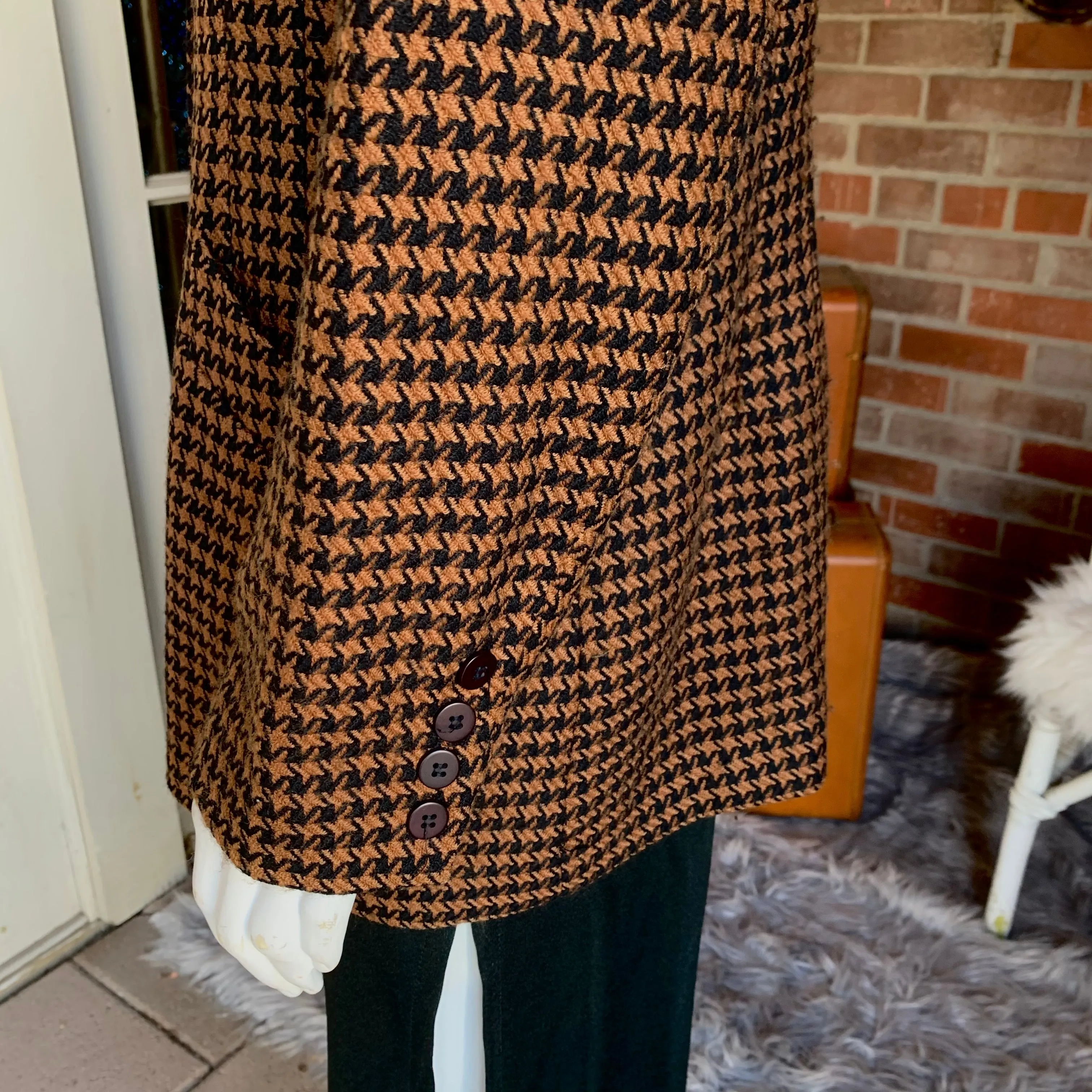 1990s Christian Dior Houndstooth Blazer