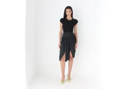 80s Avant Garde Spanish Designer Draped Bubble Pants / Skirt