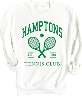 Adult Hamptons Men's Tennis Club Relaxed Sweatshirt, Vintage Lightweight Tennis Apparel