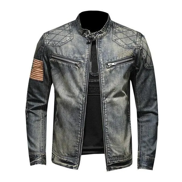 Angelo Ricci™ American Style Casual Zipper Jeans Jacket