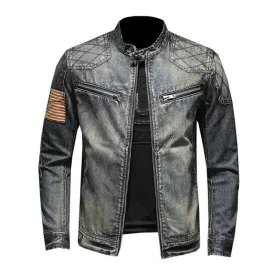 Angelo Ricci™ American Style Casual Zipper Jeans Jacket