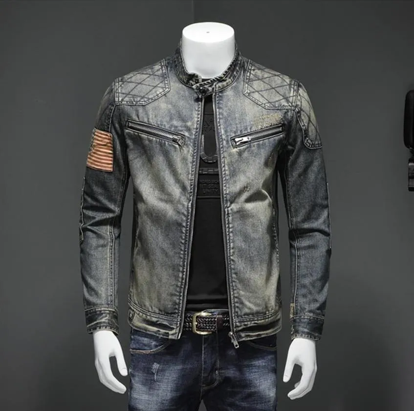 Angelo Ricci™ American Style Casual Zipper Jeans Jacket