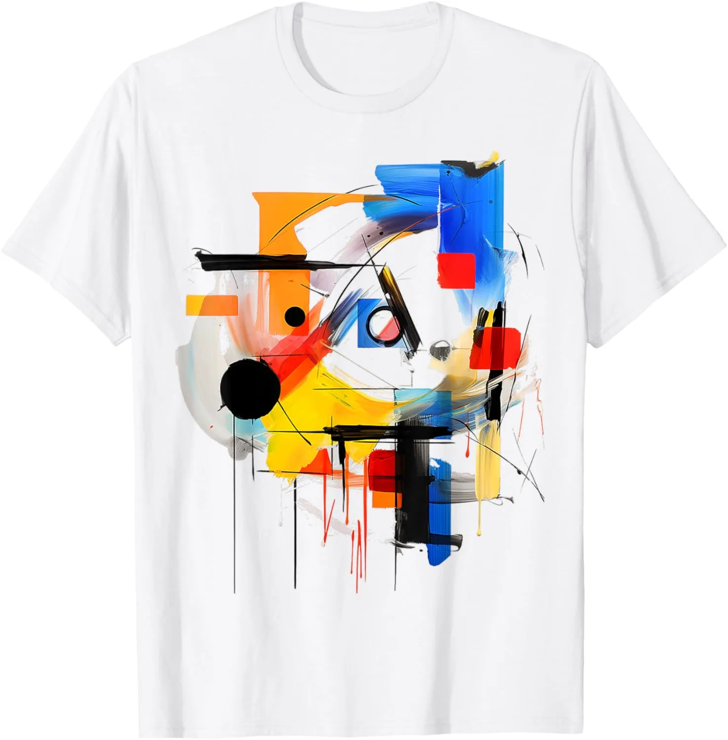 Art Colorful Abstract Geometric Painting Graphic Art T-Shirt