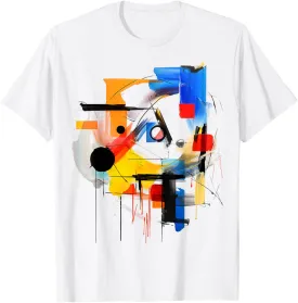 Art Colorful Abstract Geometric Painting Graphic Art T-Shirt