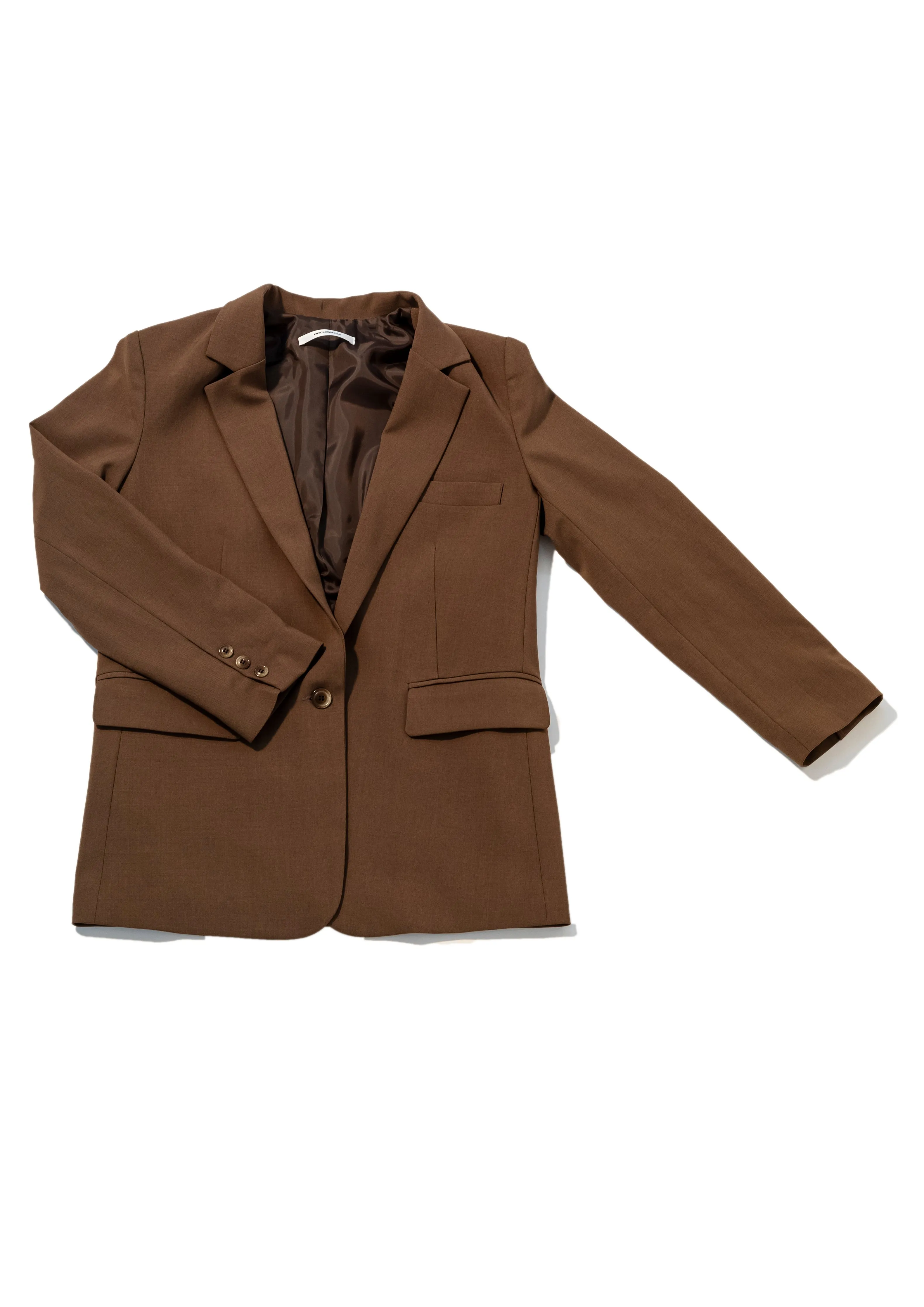 Brown Single Breasted Blazer