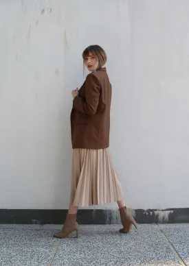 Brown Single Breasted Blazer