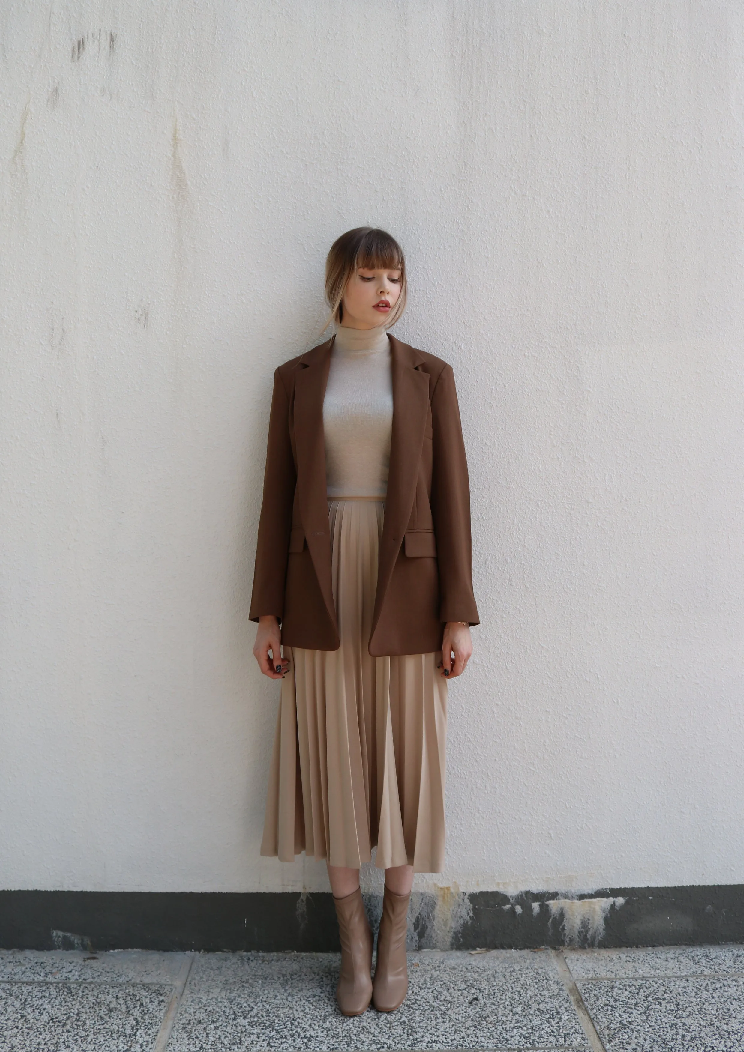 Brown Single Breasted Blazer
