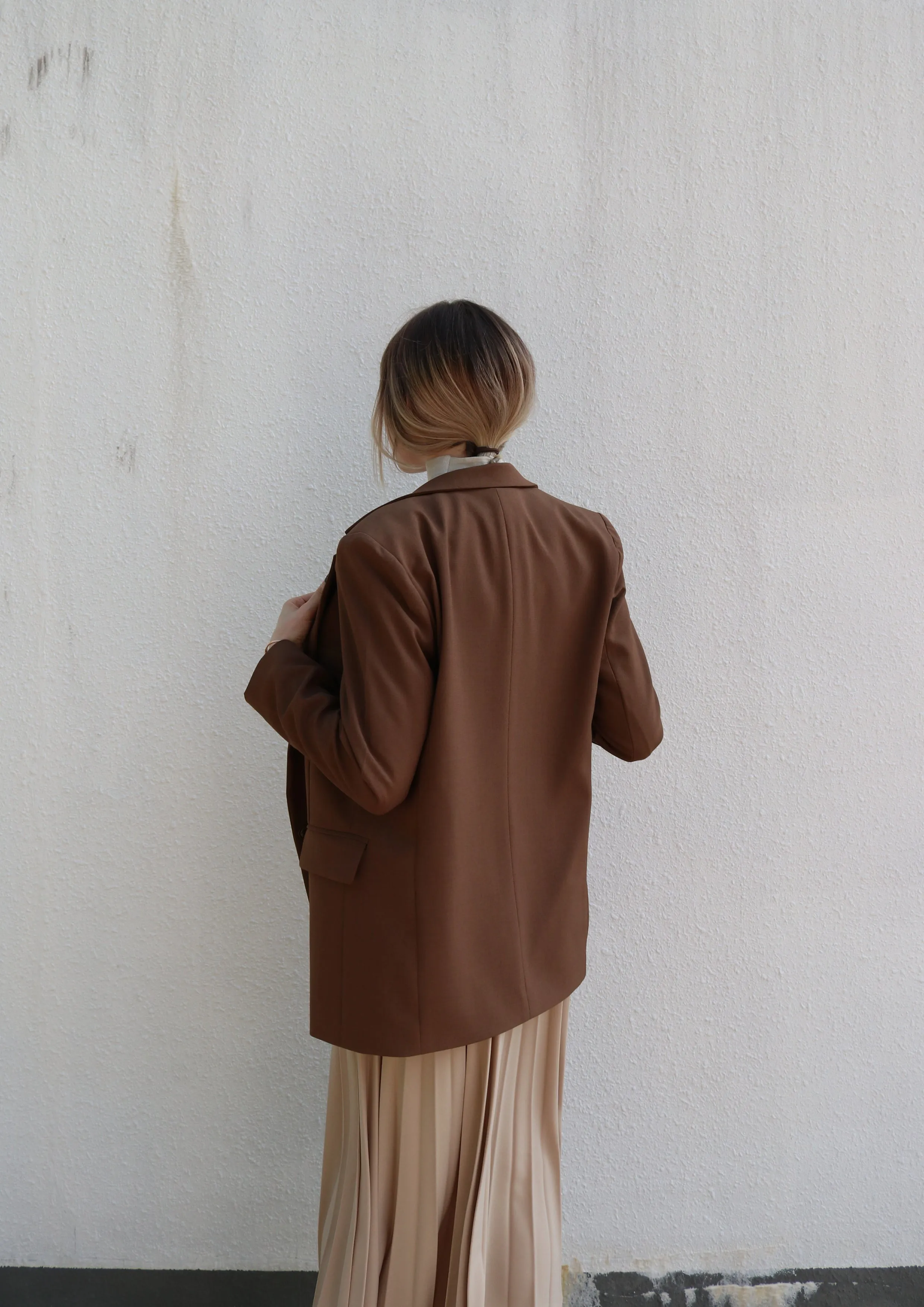 Brown Single Breasted Blazer