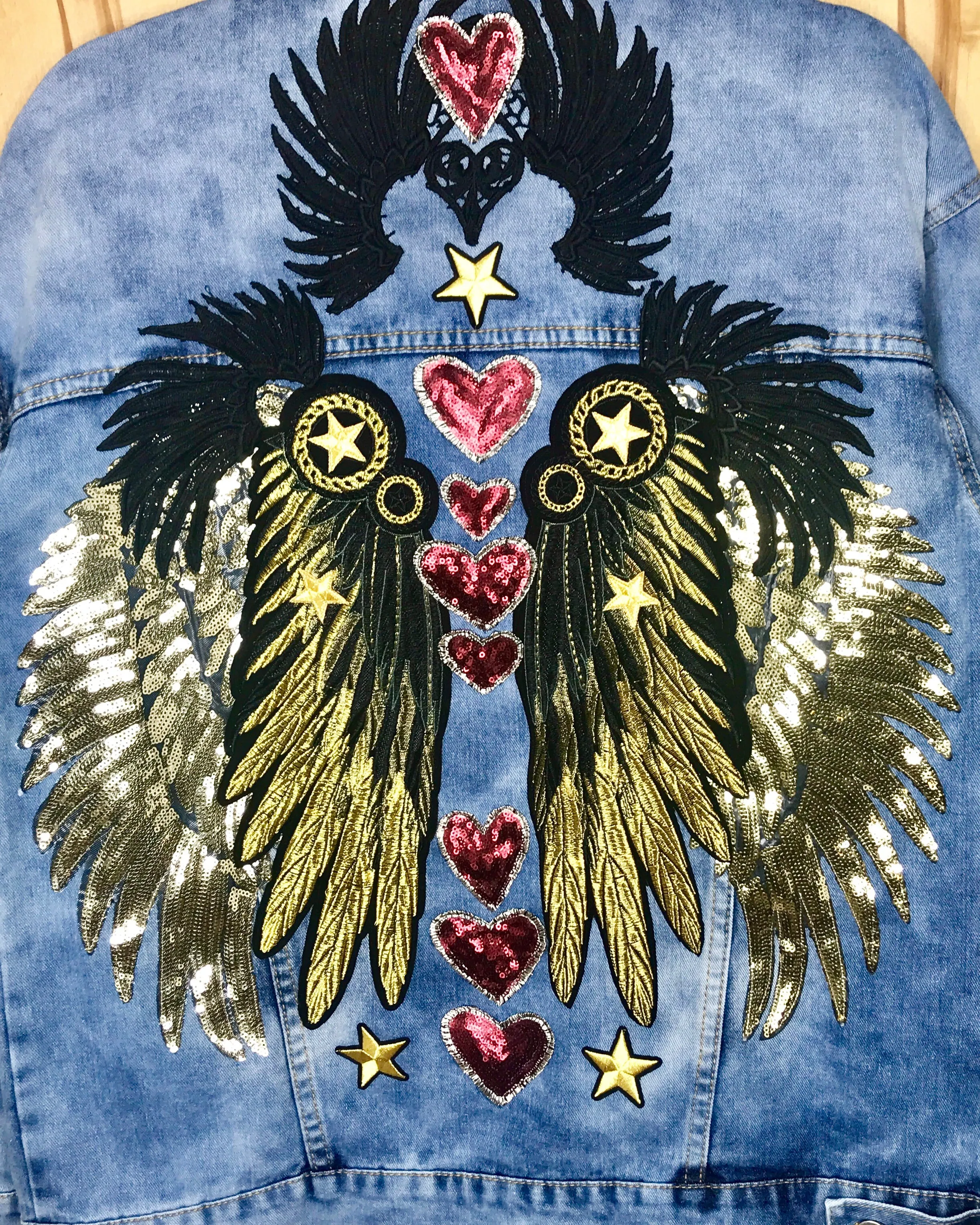 Chakras Denim Jacket Oversized Fit
