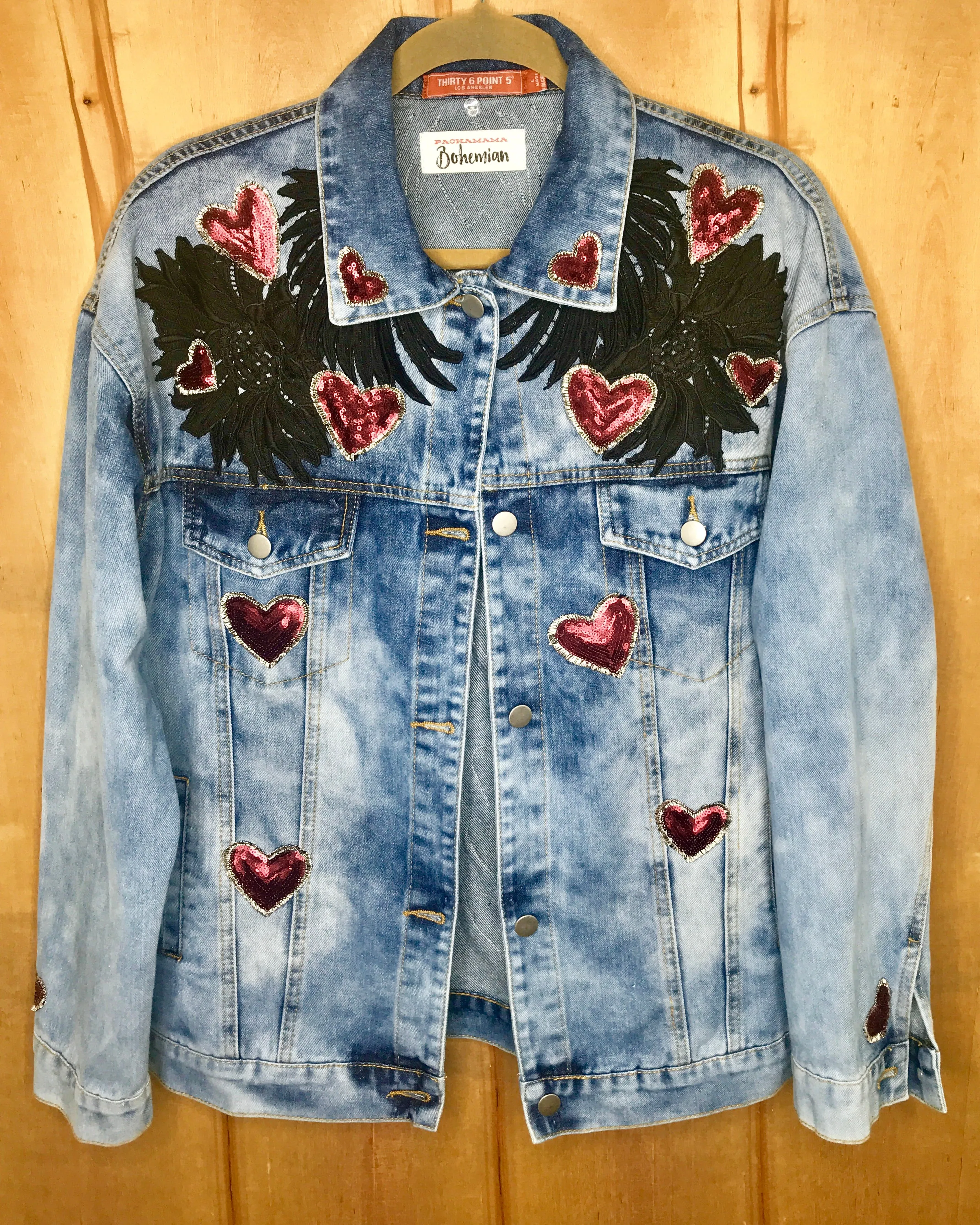 Chakras Denim Jacket Oversized Fit