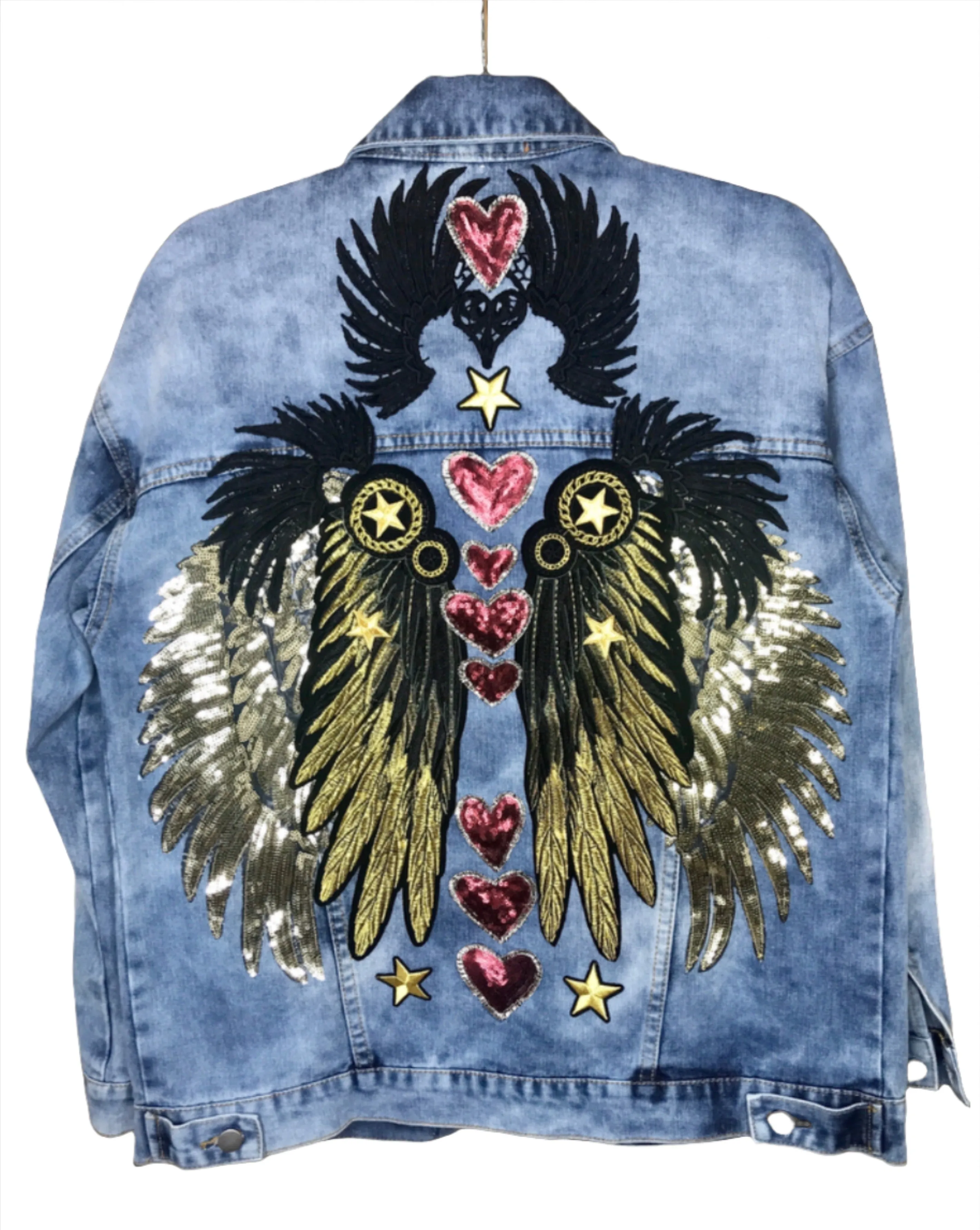 Chakras Denim Jacket Oversized Fit