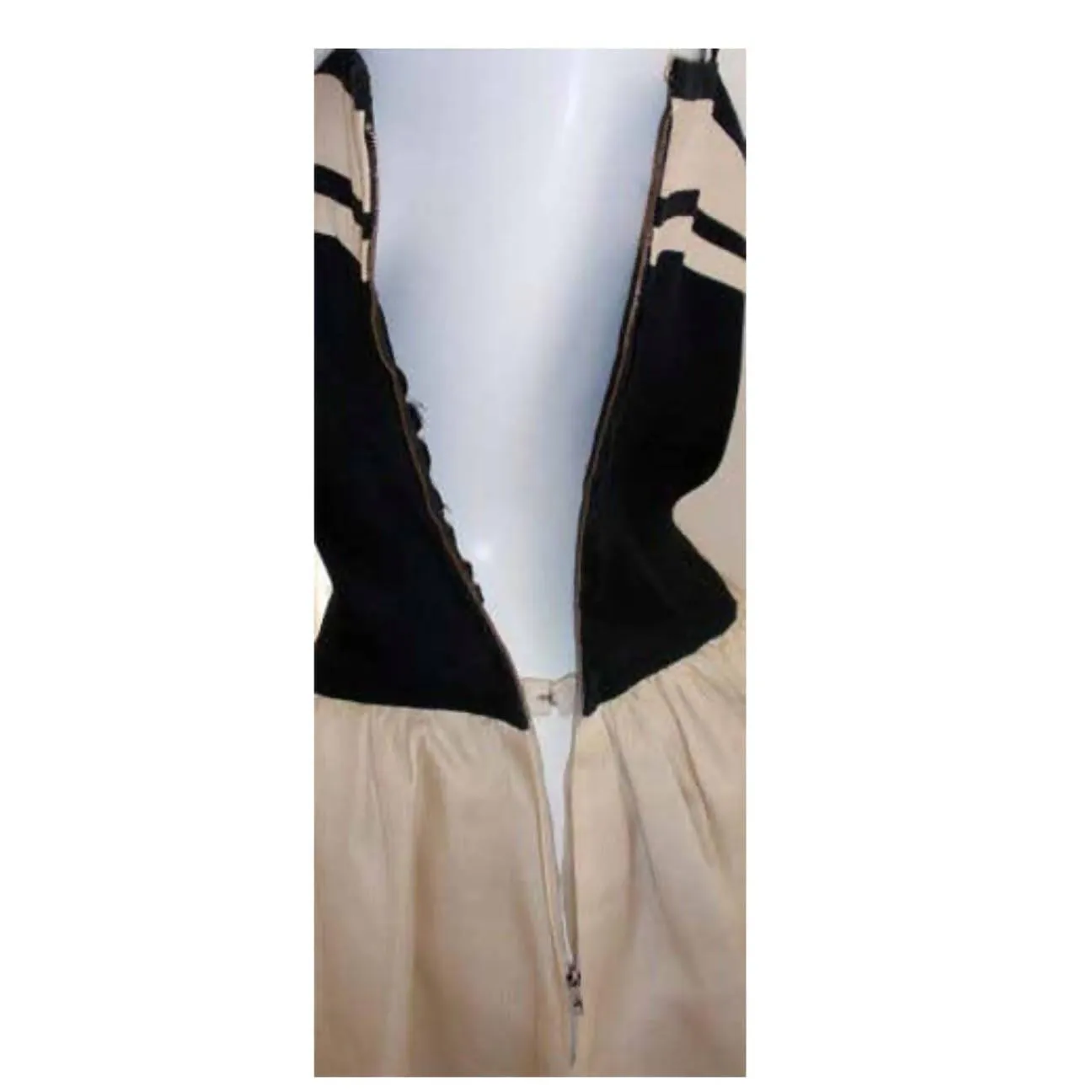 CHRISTIAN DIOR 1980's Haute Couture Black and White Dress | Size 26