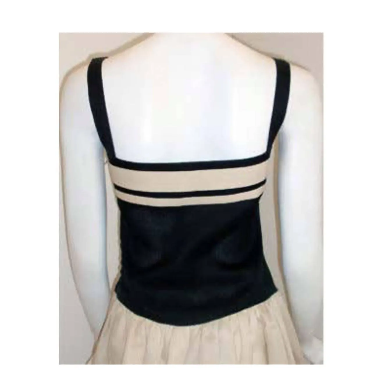 CHRISTIAN DIOR 1980's Haute Couture Black and White Dress | Size 26