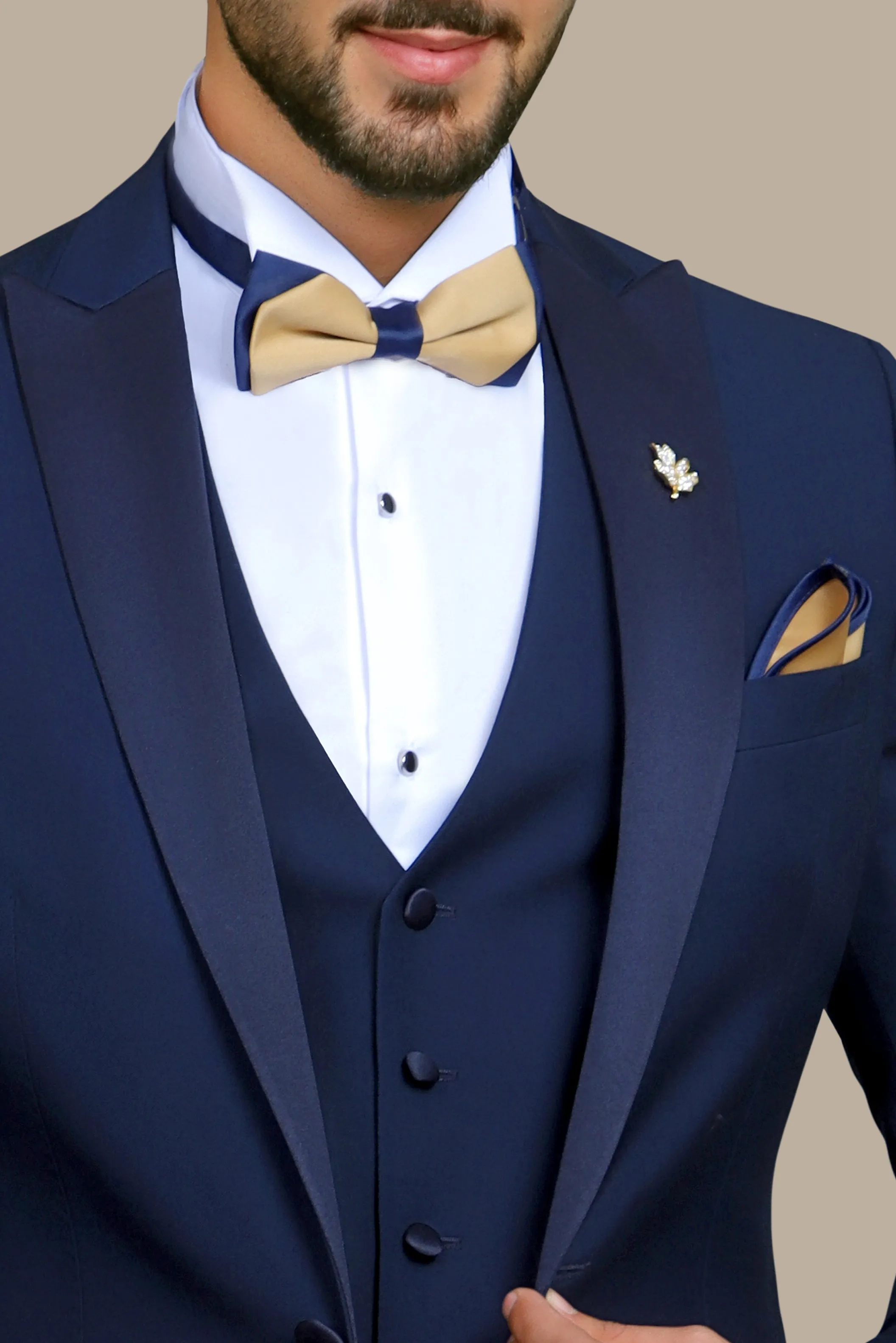 Classic Light Navy Tuxedo Peak 3-Piece Set