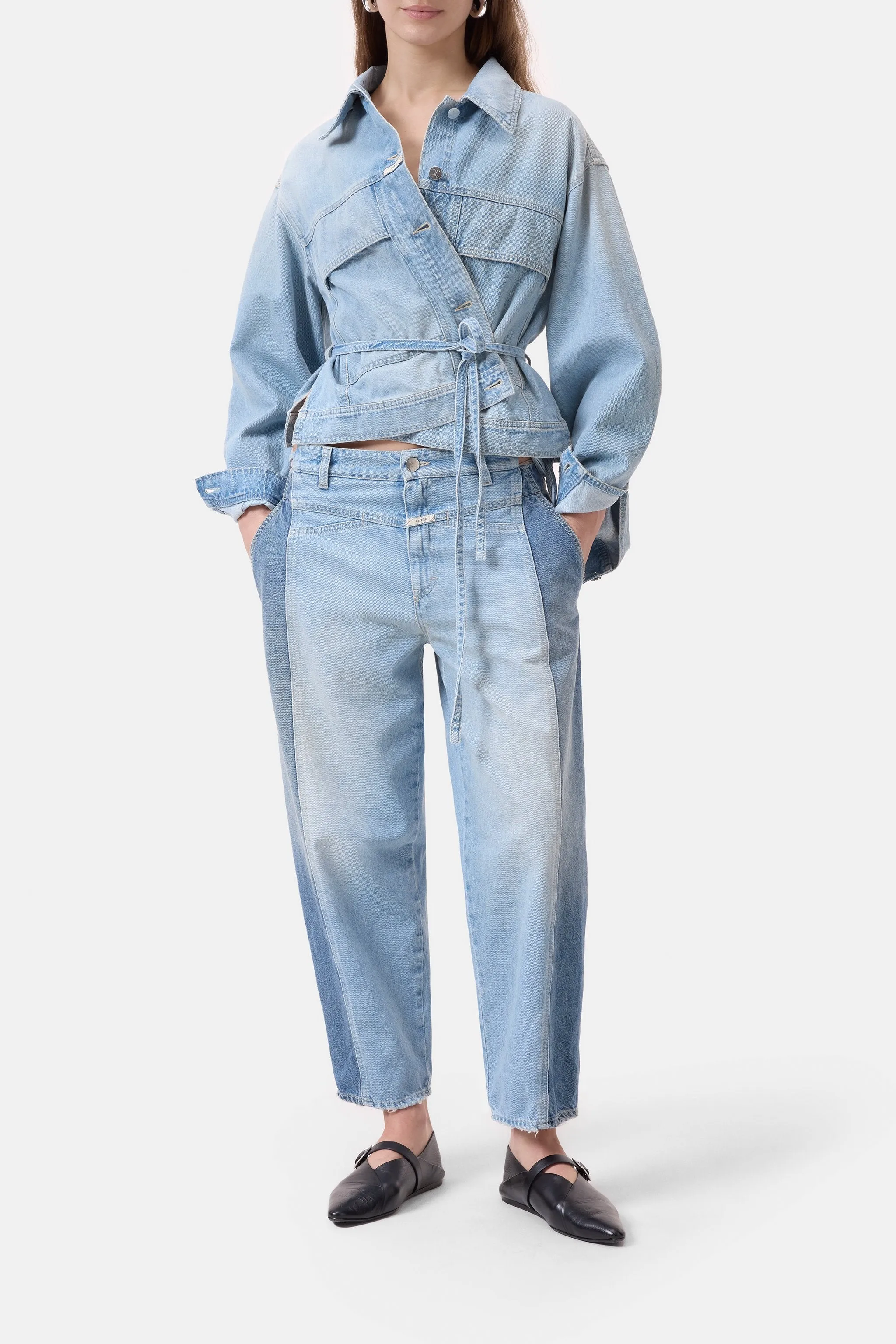 CLOSED WOMENS DENIM JACKET - LIGHT BLUE
