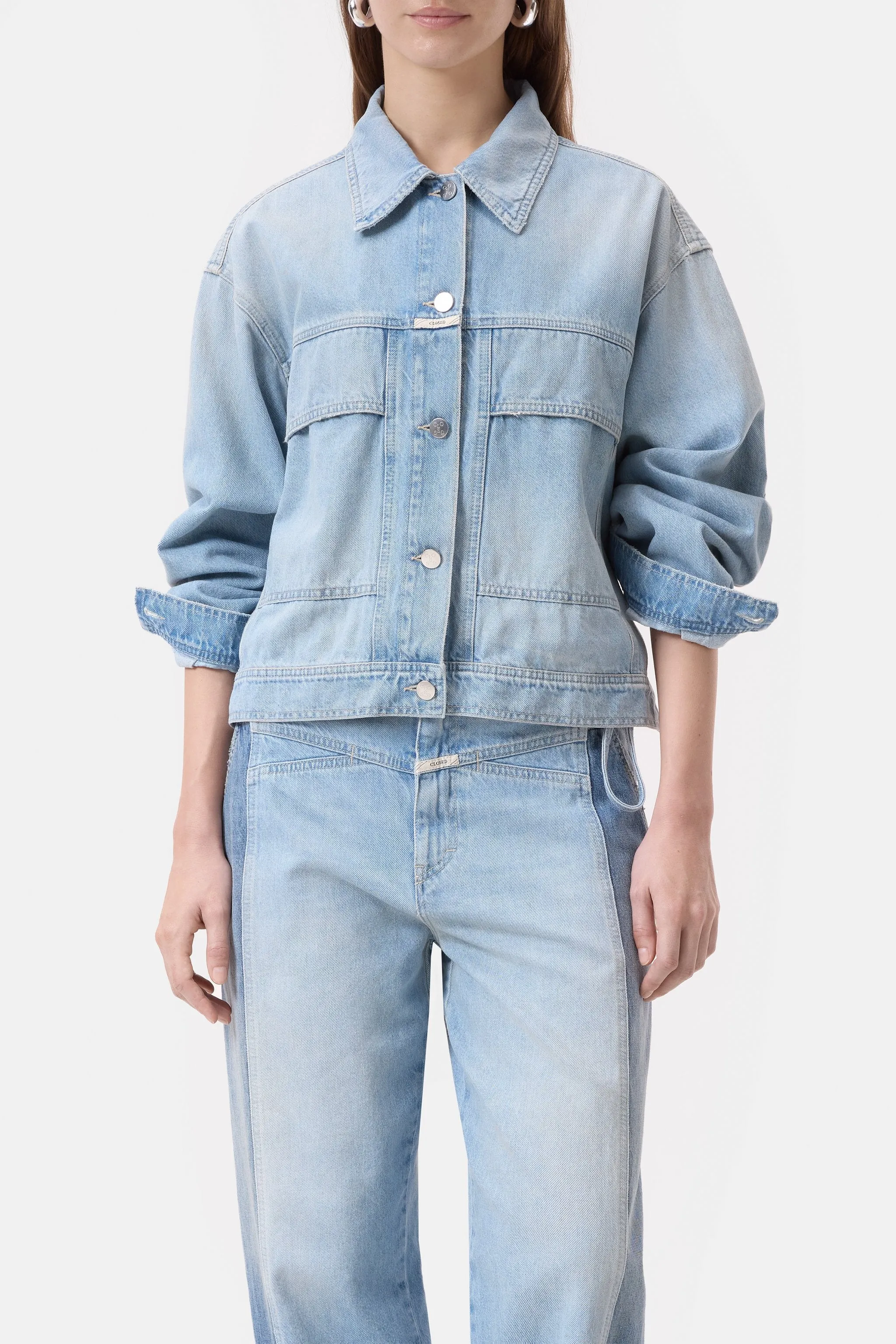 CLOSED WOMENS DENIM JACKET - LIGHT BLUE