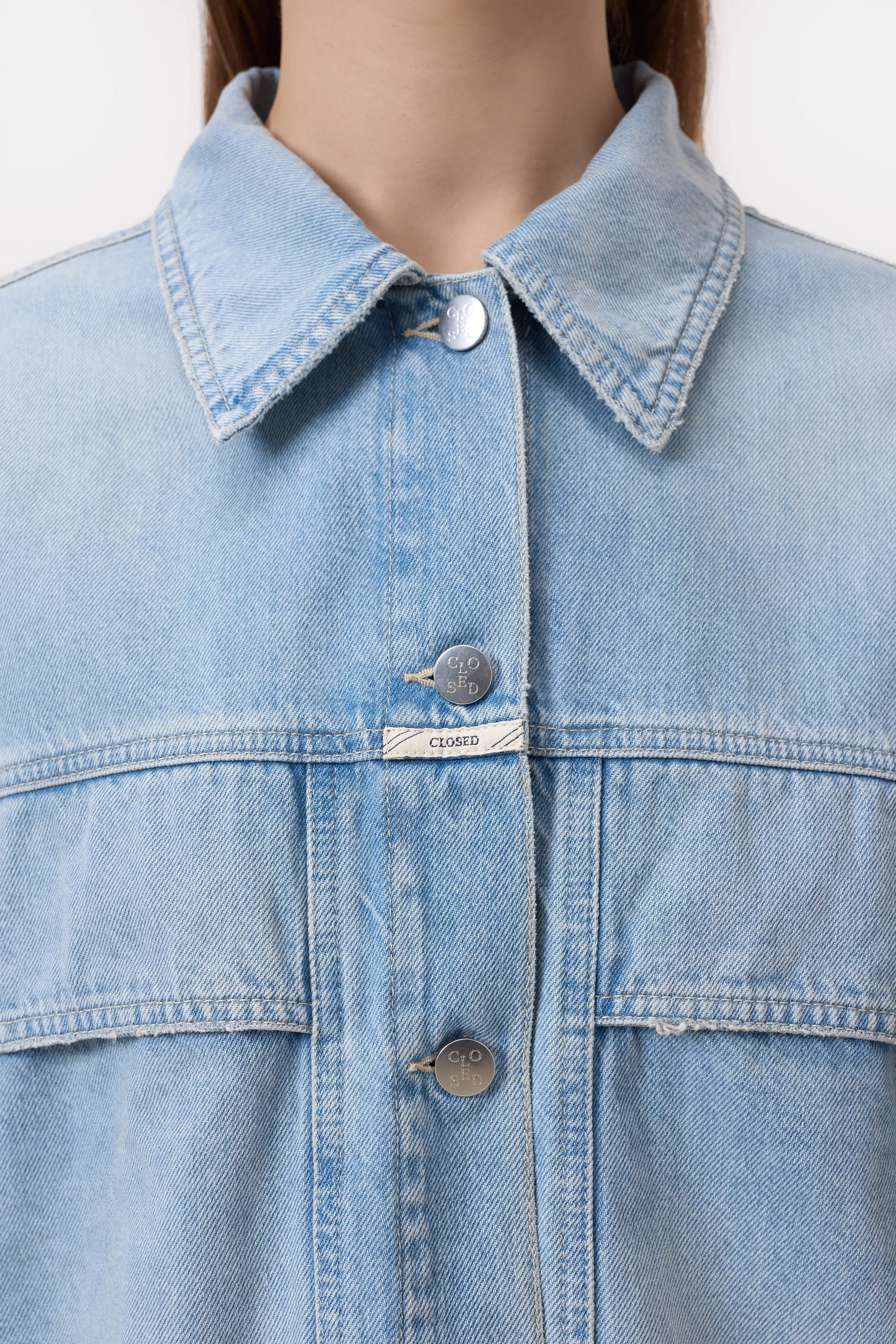 CLOSED WOMENS DENIM JACKET - LIGHT BLUE