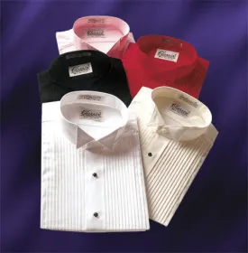 Colored Wing Collar Tuxedo Shirt - Ivory