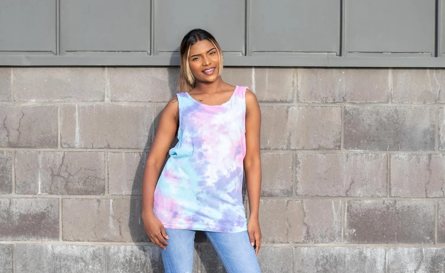 Colortone Unisex Tie Dye Tank Top - Beach Tank Tops for Women and Men - Sleeveless Summer Tops - Mens and Womens Beach Wear