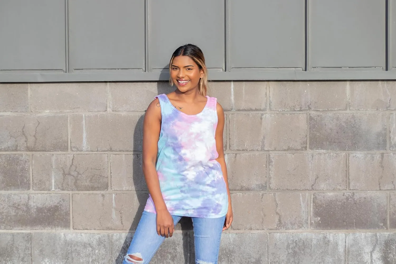 Colortone Unisex Tie Dye Tank Top - Beach Tank Tops for Women and Men - Sleeveless Summer Tops - Mens and Womens Beach Wear