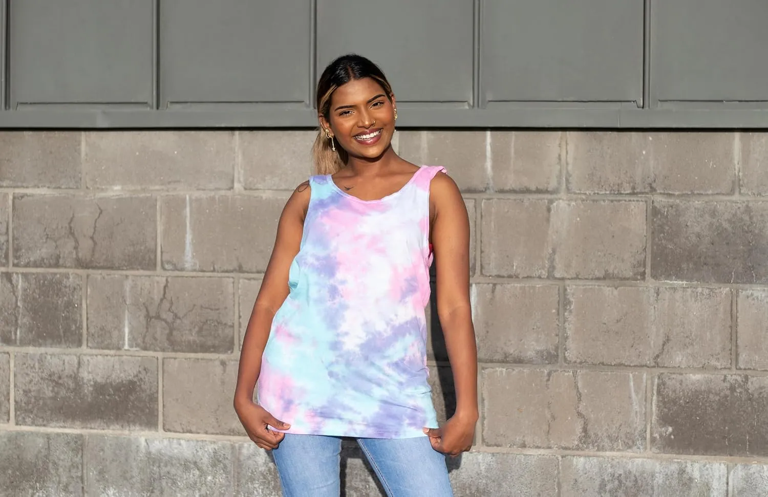 Colortone Unisex Tie Dye Tank Top - Beach Tank Tops for Women and Men - Sleeveless Summer Tops - Mens and Womens Beach Wear