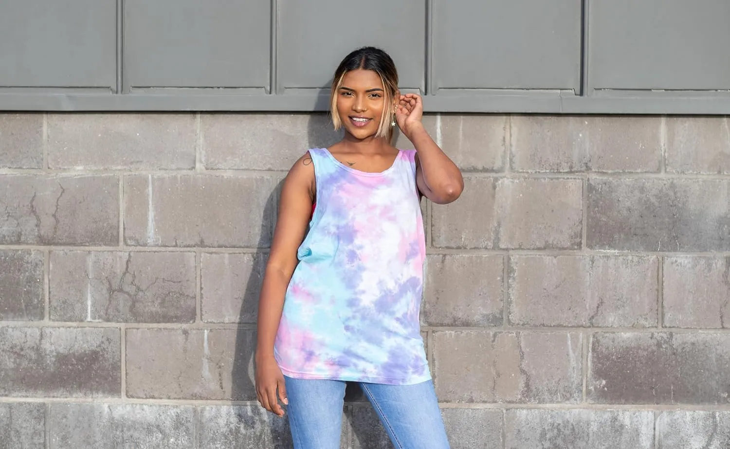 Colortone Unisex Tie Dye Tank Top - Beach Tank Tops for Women and Men - Sleeveless Summer Tops - Mens and Womens Beach Wear