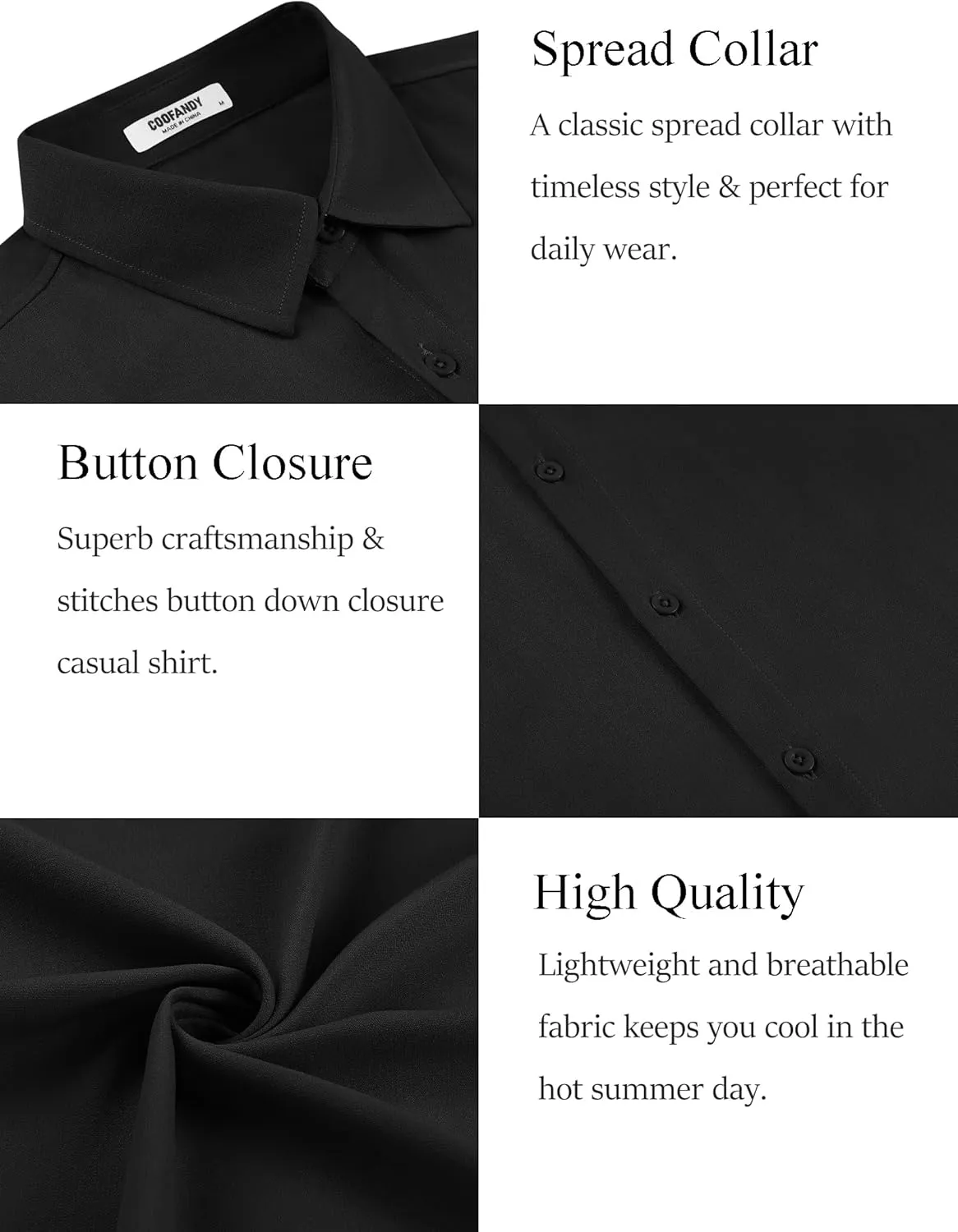 COOFANDY Men's Button Down Shirt Short Sleeve Casual Shirts for Summer Beach Vacation Shirts
