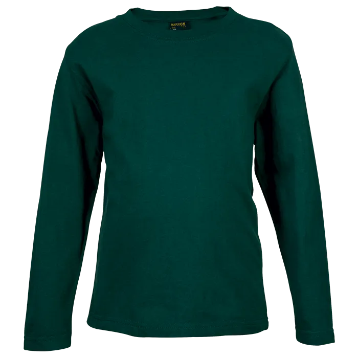 Crew Neck T-Shirts - Long Sleeve Kiddies - Various Colours