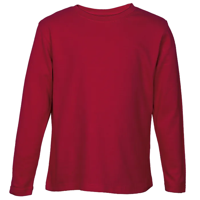 Crew Neck T-Shirts - Long Sleeve Kiddies - Various Colours
