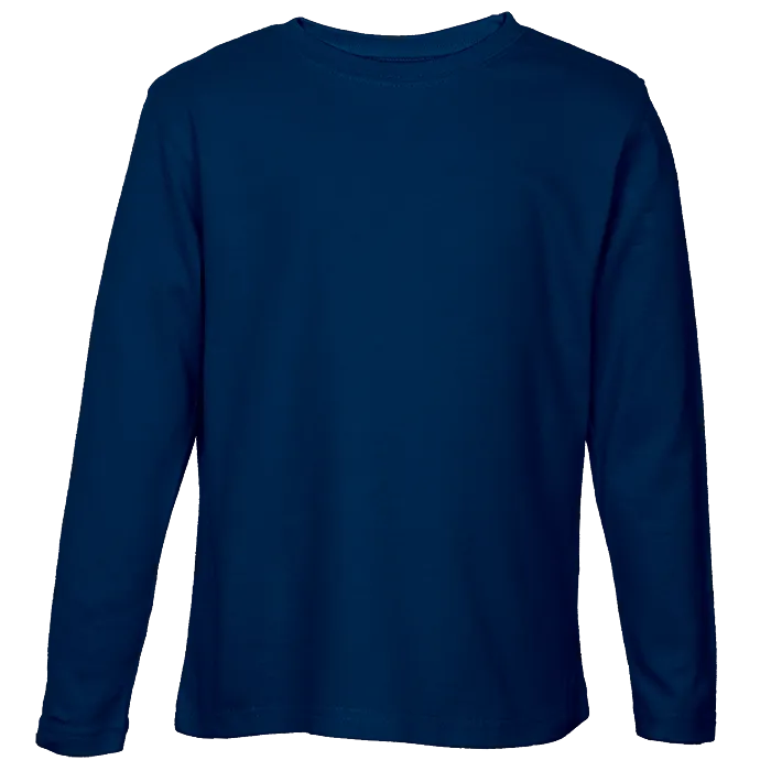 Crew Neck T-Shirts - Long Sleeve Kiddies - Various Colours