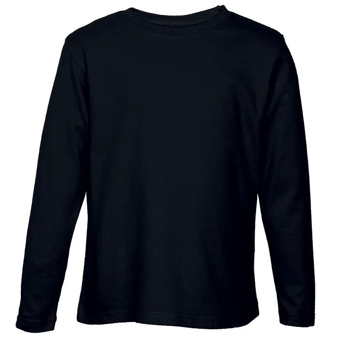 Crew Neck T-Shirts - Long Sleeve Kiddies - Various Colours