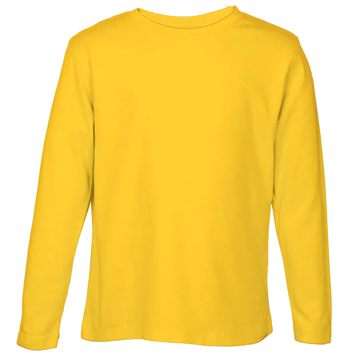 Crew Neck T-Shirts - Long Sleeve Kiddies - Various Colours