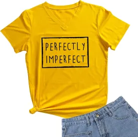 DANVOUY Womens Causal Short Sleeve V-Neck T-Shirt Graphic Tees