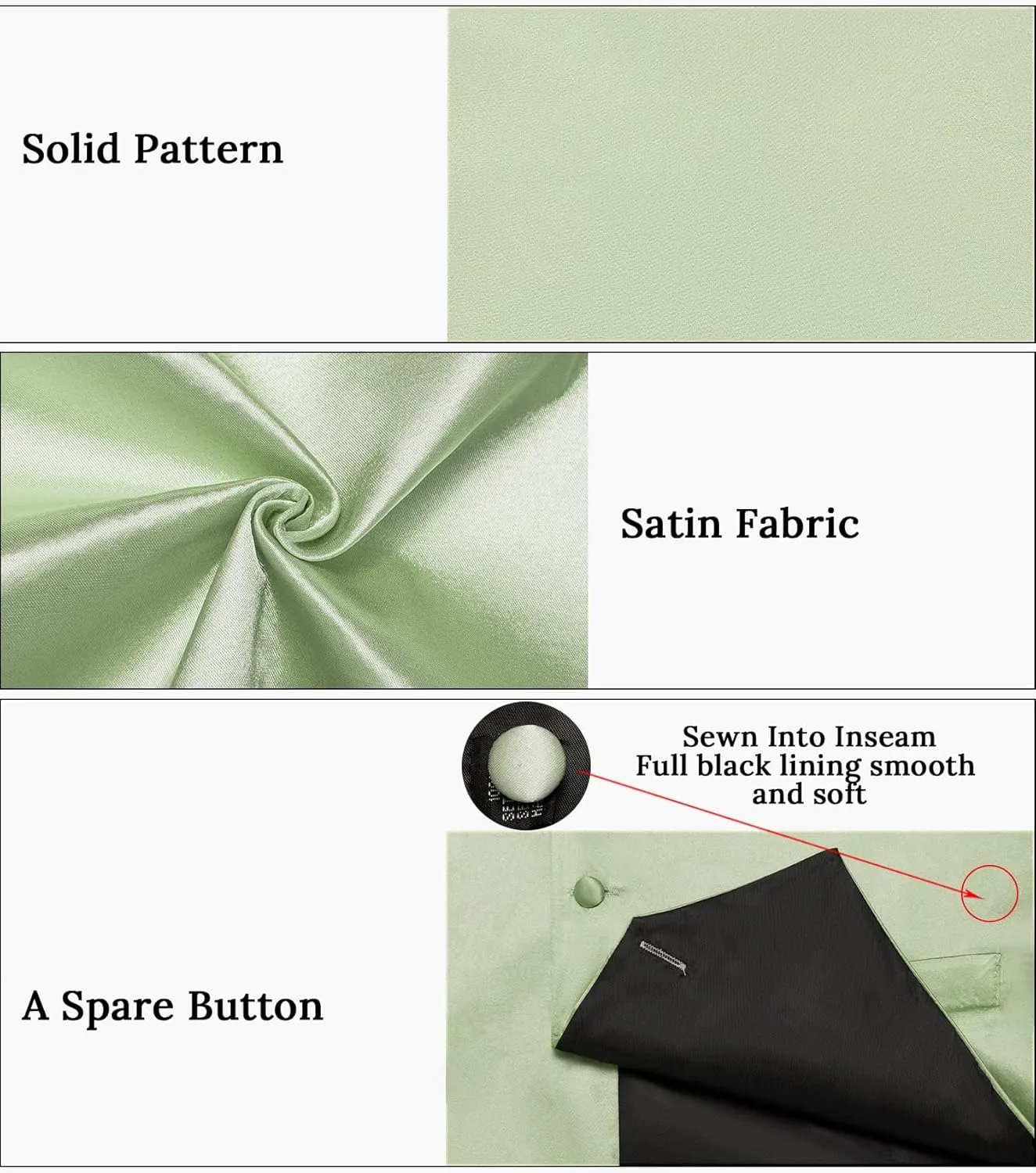 DiBanGu Mens Satin Vest and Bowtie Lapel Pin Set for Suit or Tuxedo,Solid Dress Waistcoat & Pre-tied Bowtie for Wedding Party