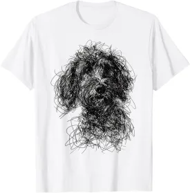 Dog Art Drawing Animal Abstract Illustration Graphic Dog T-Shirt