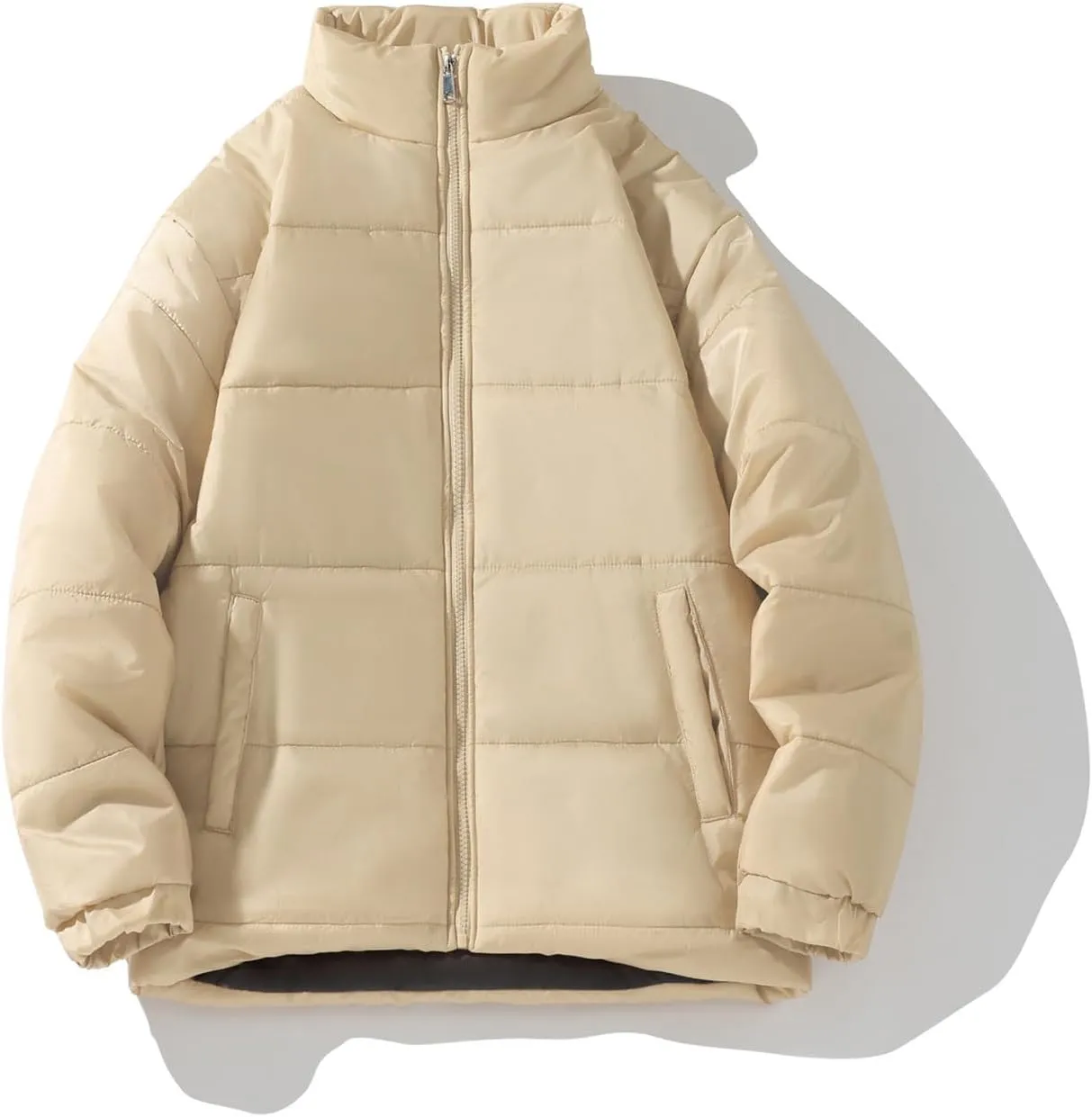 Down Cotton Coat for Men Winter Warm Quilted Jacket Thicken Padded Insulated Jacket Outwear Puffy Couple Winter Coat