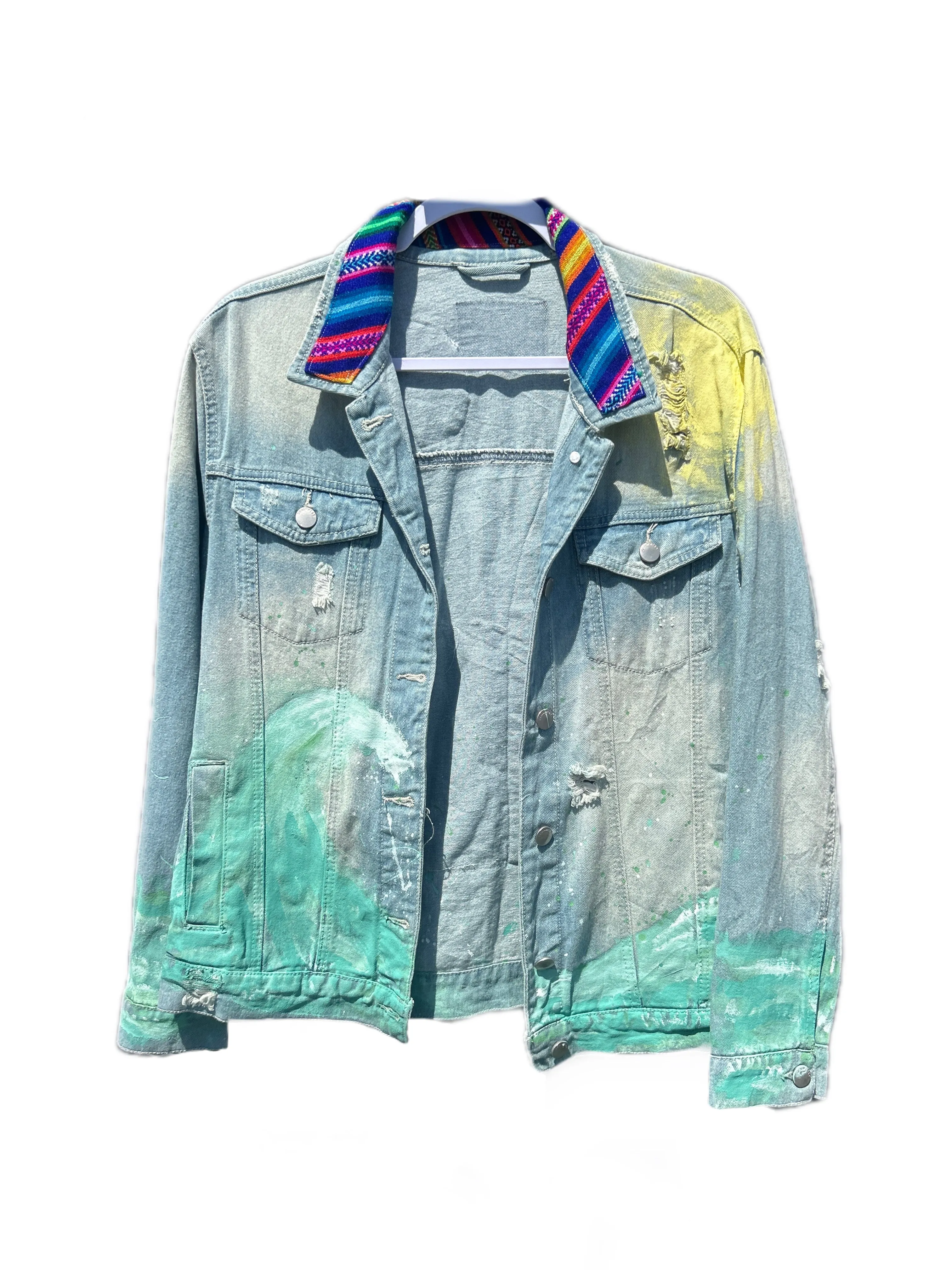 Dyed & Painted Jackets with Peruvian Textiles