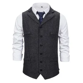 Fashion Suit Vest Men Formal Dress Vest Gilet Fitness Sleeveless Jacket Wedding Waistcoat Men Clothing Big and Tall Size XXL