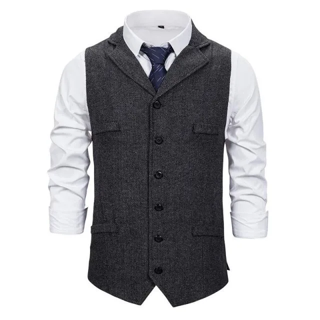 Fashion Suit Vest Men Formal Dress Vest Gilet Fitness Sleeveless Jacket Wedding Waistcoat Men Clothing Big and Tall Size XXL