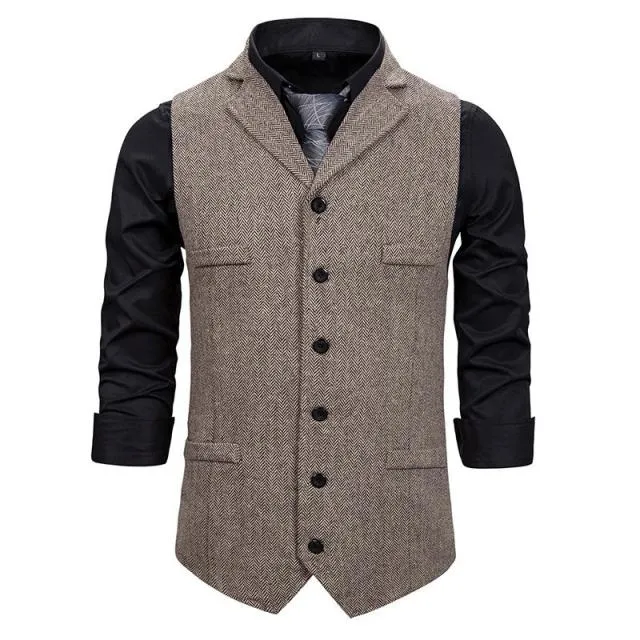 Fashion Suit Vest Men Formal Dress Vest Gilet Fitness Sleeveless Jacket Wedding Waistcoat Men Clothing Big and Tall Size XXL