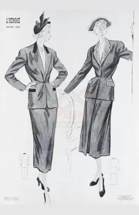 French Women's  fashion 1950's