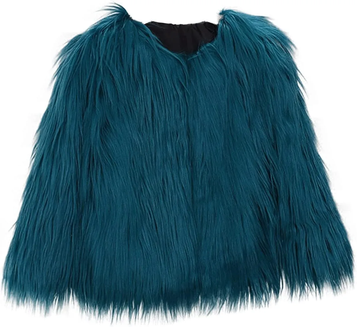 Girls Faux-Fr Jacket Coat Kids Fall Winter Thick Flece Furry Fashion Flffy Fuzzy Warm Outwear Tops Clothes
