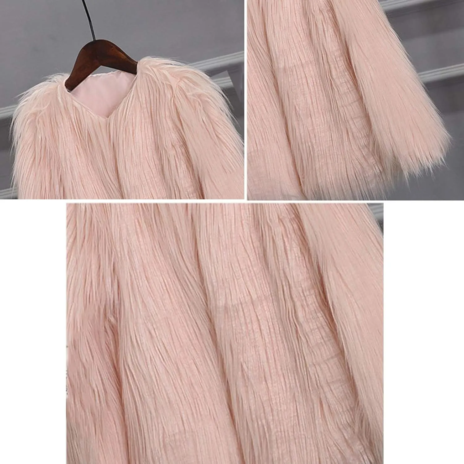 Girls Faux-Fur Jacket Coat Kids Fall Winter Thick Fleece Fuzzy Warm Outwear Tops Fashion Purple Fur Coat