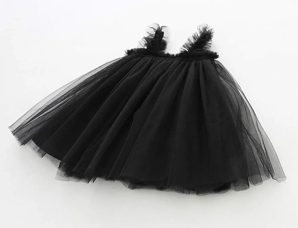 GSVIBK Baby Girls Tutu Dress Sleeveless Toddler Cotton Layered Tutu Dress Infant Tulle Dresses Princess Party Prom Dress