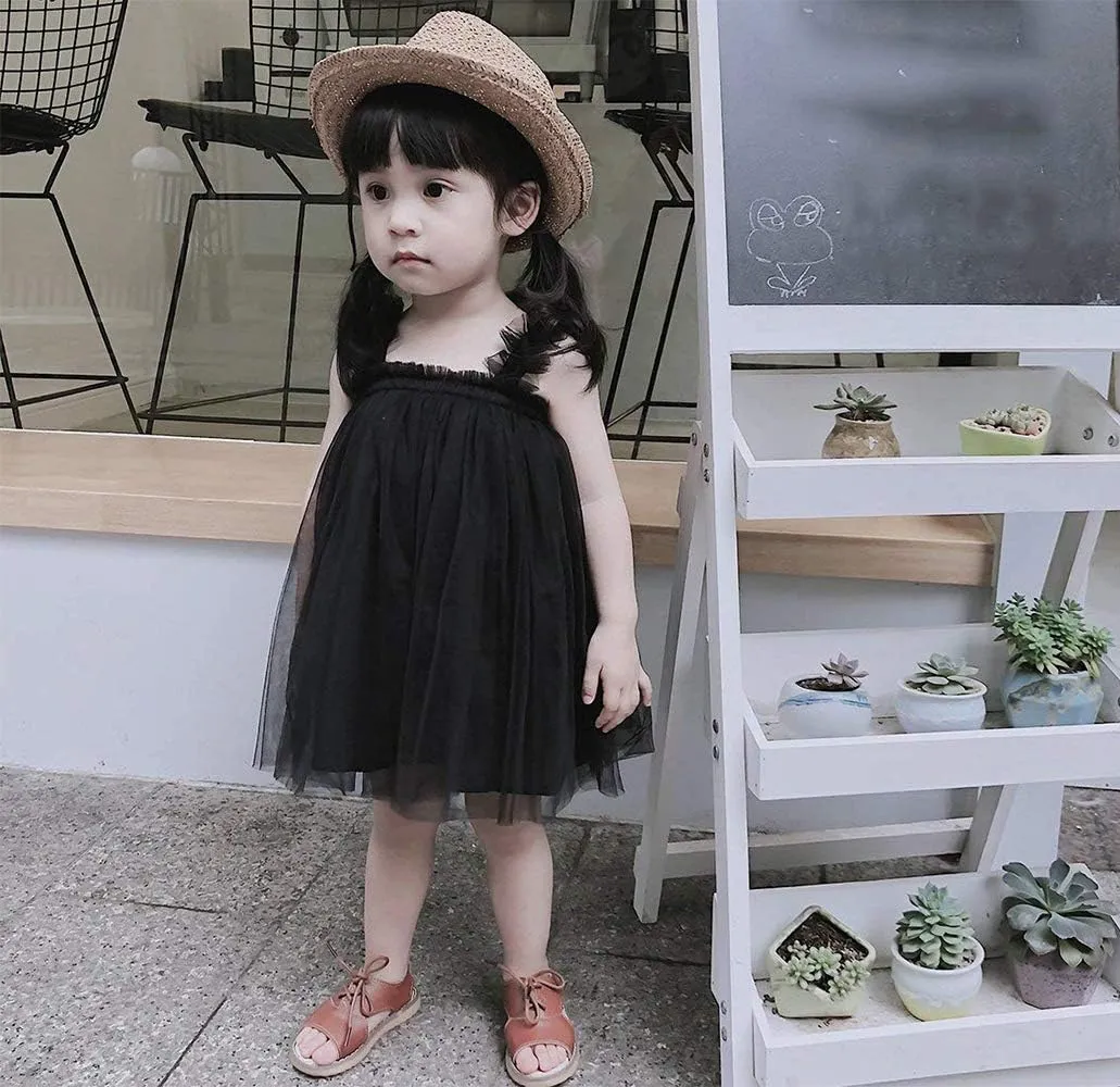 GSVIBK Baby Girls Tutu Dress Sleeveless Toddler Cotton Layered Tutu Dress Infant Tulle Dresses Princess Party Prom Dress