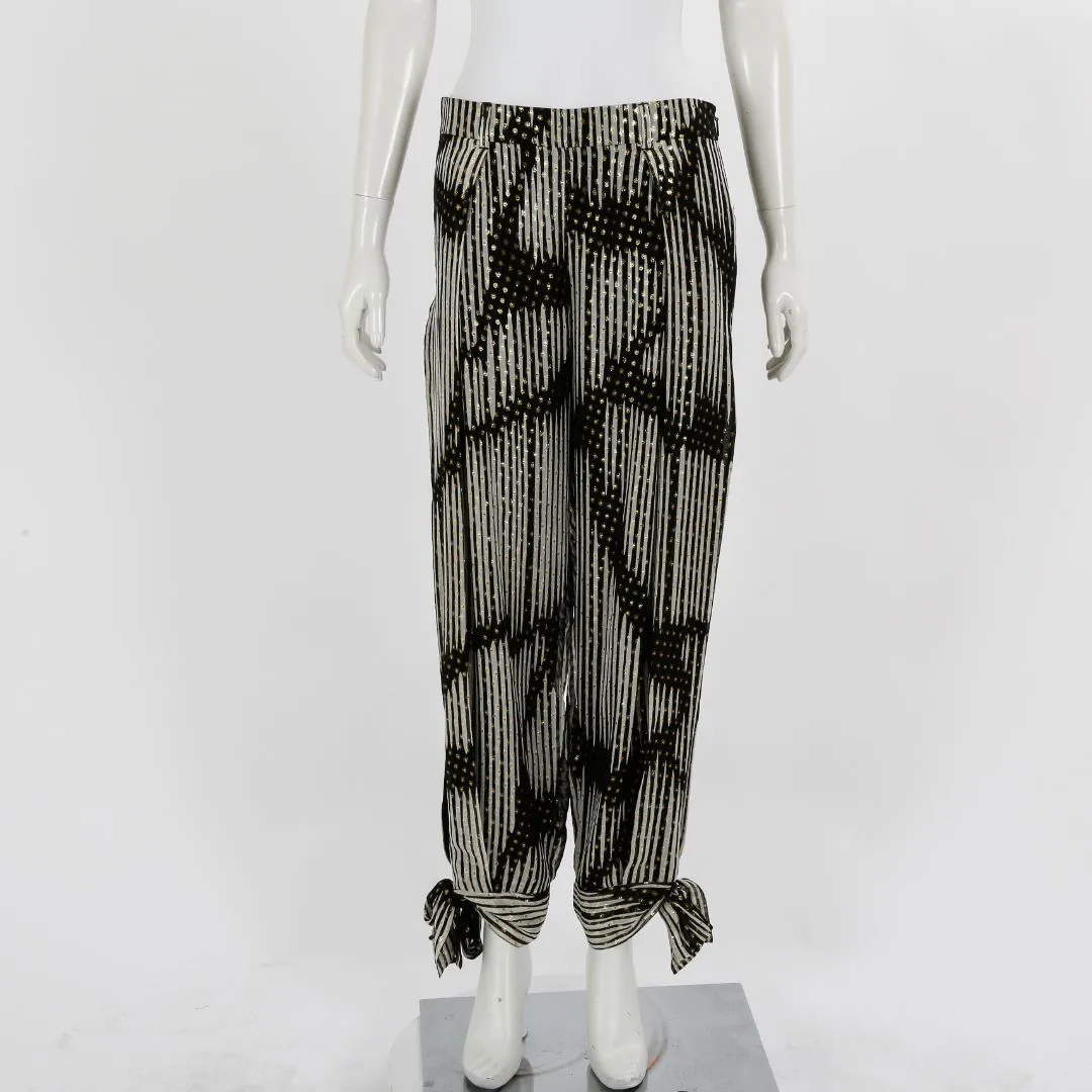 Gucci Metallic Silk Blend Harem Pants Size IT 38 | AU 6