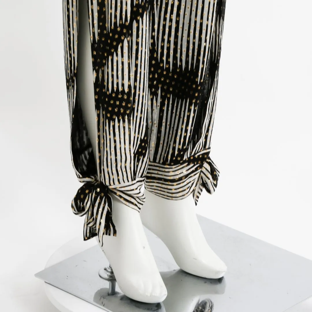 Gucci Metallic Silk Blend Harem Pants Size IT 38 | AU 6