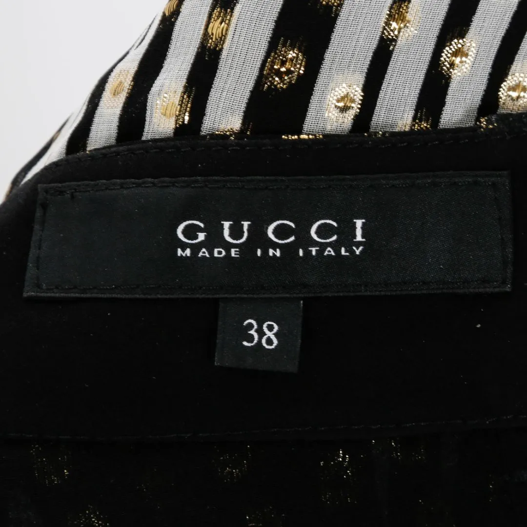 Gucci Metallic Silk Blend Harem Pants Size IT 38 | AU 6