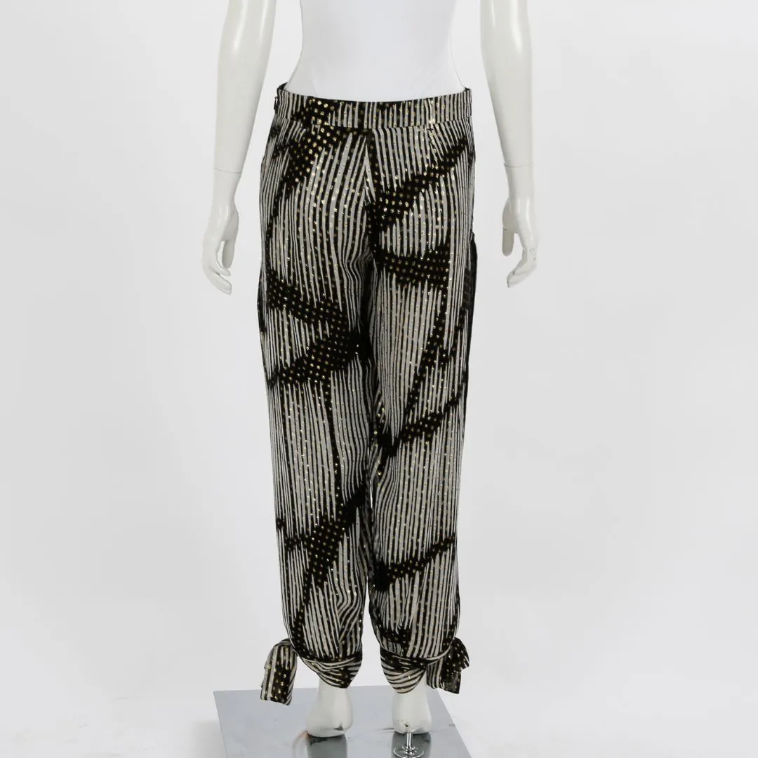 Gucci Metallic Silk Blend Harem Pants Size IT 38 | AU 6