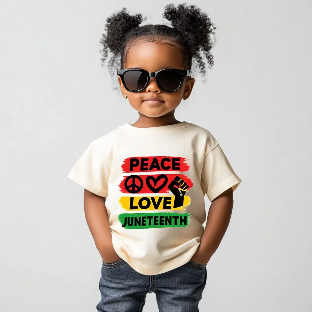 Juneteenth Shirts Kids  Toddler Juneteenth Shirt, Short-Sleeve T-Shirt for Toddler Boys & Girls, Ages 2-8